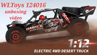 WLToys 124016 V2 1/12th scale desert truck unboxing video