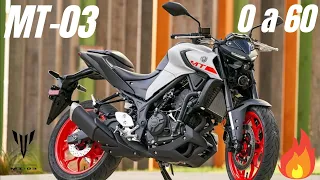 YAMAHA MT-03 Opinion y Prueba + 0 a 100km/h - Taz Motovlogs