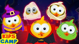 Halloween Finger Family Song | Lucky Ducky Cartoon for Kids | @kidscamp