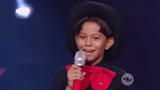 Dylan Olarte canta 'Volver volver'   Audiciones a ciegas La Voz Kids Colombia 2024