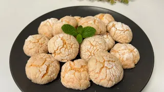 cookies melt in your mouth l crinkle orange cookies! No butter!