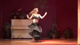 Восточный танец (bellydance solo) - Яна Кривошей. Рождественская Сахара-2015