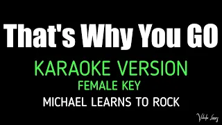 That's Why You Go Away karaoke Female Key Version BY Michael Learns To Rock