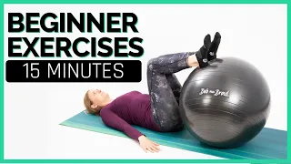 15 Minute Beginner Exercise Ball Workout- Workout with Jordan