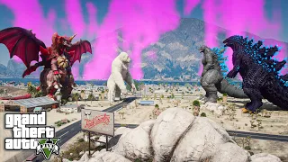 Godzilla Bonds of Blood, Godzilla Rider vs Destroyah, George Rampage ( GTA V Mods )