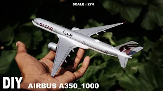 Built a Airbus A350-1000 Qatar Airways model from ice sticks