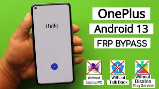 All OnePlus Android 13 FRP Bypass/Remove Google Account Lock Without Pc | Without Talkback 2023