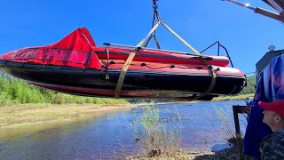 Лодка Фрегат 450 водомет Меркури 40 ЕО, первый спуск