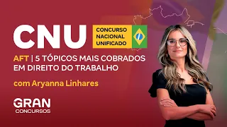 AFT no Concurso Nacional Unificado - 5 tópicos mais cobrados em Direito do Trabalho