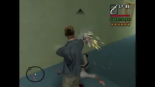 GTA San Andreas LVPD Police Station Shootout + Six Stars Wanted Level Escape