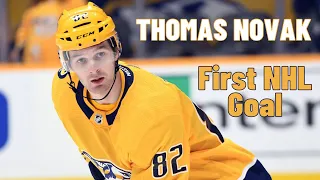 Thomas Novak #82 (Nashville Predators) first NHL goal Dec 17, 2021