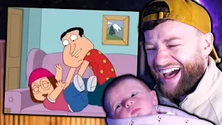 DAD & BABY REACT TO FAMILY GUY CUTAWAYS..🤣