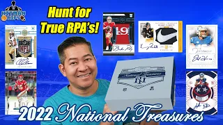 RELEASE DAY! - 2022 National Treasures Football - Hunt for the True RPA's! $3,000 per Box!