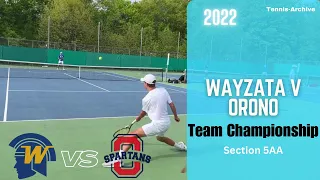 Wayzata v Orono battle for a spot at STATE | 2022 Minnesota Tennis Section 5AA Team Championship