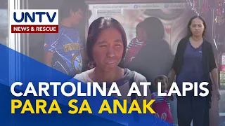 Isang ina ang namamalimos ng cartolina at lapis para sa anak | Sana All