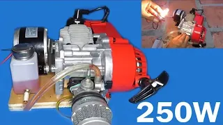 How to make 250W Generator using 2 stroke engine by American Tech