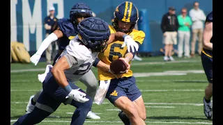 WVU Football spring practice highlights - April 10th