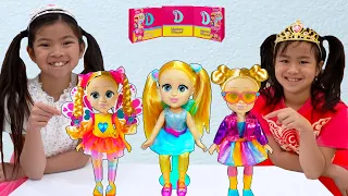 Jannie and Emma Toy Sing Along with Diana and Roma Dolls!