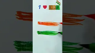 Tricolour Indian flag 🇮🇳 art/Doms brush pen satisfying creative art #shorts#india#flag#viral#drawing