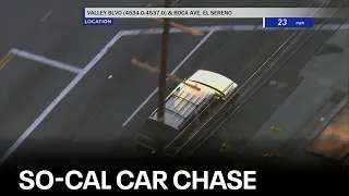 Car pursuit in Los Angeles