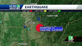 4.2 magnitude earthquake strikes Oroville area in Butte County