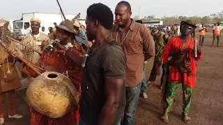 The hunters of Wassulu play their Donso ngoni to kick-off the FIWA festival -2019