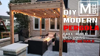 DIY Modern Pergola.  Complete Build with Cost Details