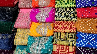 real manufacturer of 100% pure cotton fancy batik bandhani jaipuri gujrati suits best time for stock