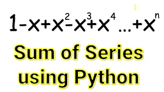 Sum of series using python   Series2