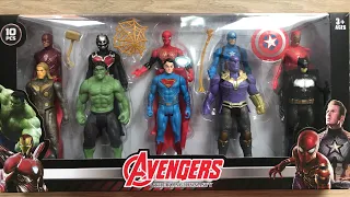 6 Minutes Satisfying With Unboxing Superhero Avengers Set 10 Pieces | ASMR | Batman, Superman $100US