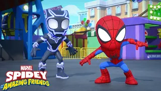 🚘 Road Raging Rhino | Marvel's Spidey and his Amazing Friends | Disney Kids