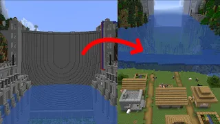 Minecraft realistic water vs dam breach