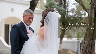 The Best Father and Daughter First Look Moments // Emotional Father of Brides