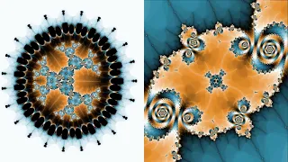 Mandelbrot zoom vs Julia morphing simulation