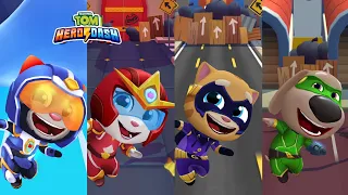 Talking Tom Hero Dash Super Trooper Tom Vs Fire Arrow Angela Vs Midnight Ginger,Super Ben Gameplay