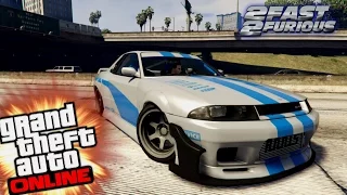 GTA V - Nissan Skyline From 2 Fast 2 Furious  (Full Customization and Test Drive)