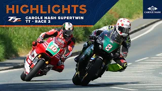 Carole Nash Supertwin TT Race 2 - Highlights | 2023 Isle of Man TT Races