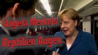 HOAX? - Reptilien Augen von Angela Merkel