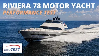 Riviera 78 Performance (2023) Performance Video by BoatTEST