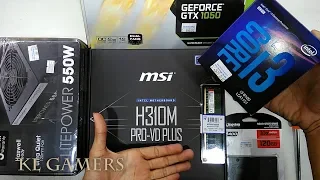 intel Core i3 8100 msi H310M PRO-VD PLUS A400 8GB GEFORCE GTX 1050 Thermaltake 2019