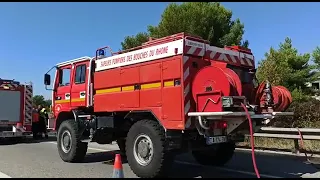 A55 : un véhicule en feu à Châteauneuf-les-Martigues en direction de Fos