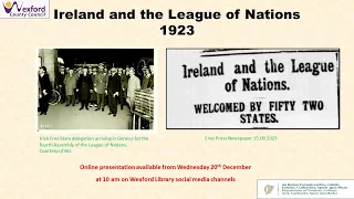 Ireland and the League of Nations 1923