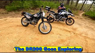 DR200 Goes Exploring with A BMW GS1250 #dr200 #dualsport #bmw