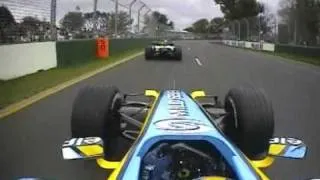 2006 Australian GP- Alonso, Raikkonen vs Button