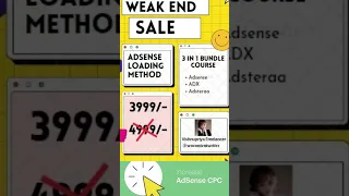 ADSENSE LOADING COURSE| NEW METHODS 2023 | 3 in 1 Bundle Course| Adsense, ADX & Adsterra | #shorts