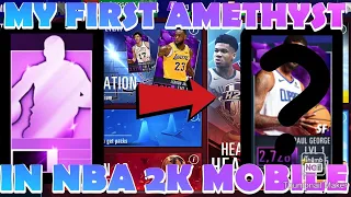 I GOT MY FIRST AMETHYST CARD IN NBA 2K MOBILE!!!