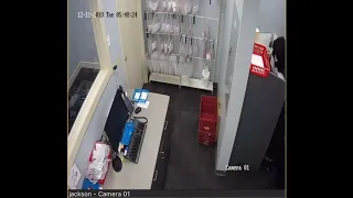 Surveillance video shows pharmacy robbery | CCTV footage