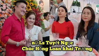 Ls Tuyết Ngọc, Bình Tinh, Bầu show Huy Lê đến tặng hoa chúc mừng Hồng Loan khai Trương Mỹ phẩm