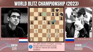 Chess Game | Anish Giri vs Daniil Dubov | World Blitz Championship 2023