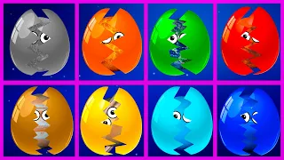 Egg Planets 2 🥚 🪐 🌎 | Planet SIZES for BABY | Mercury Venus Earth Mars Jupiter Saturn Uranus Neptune